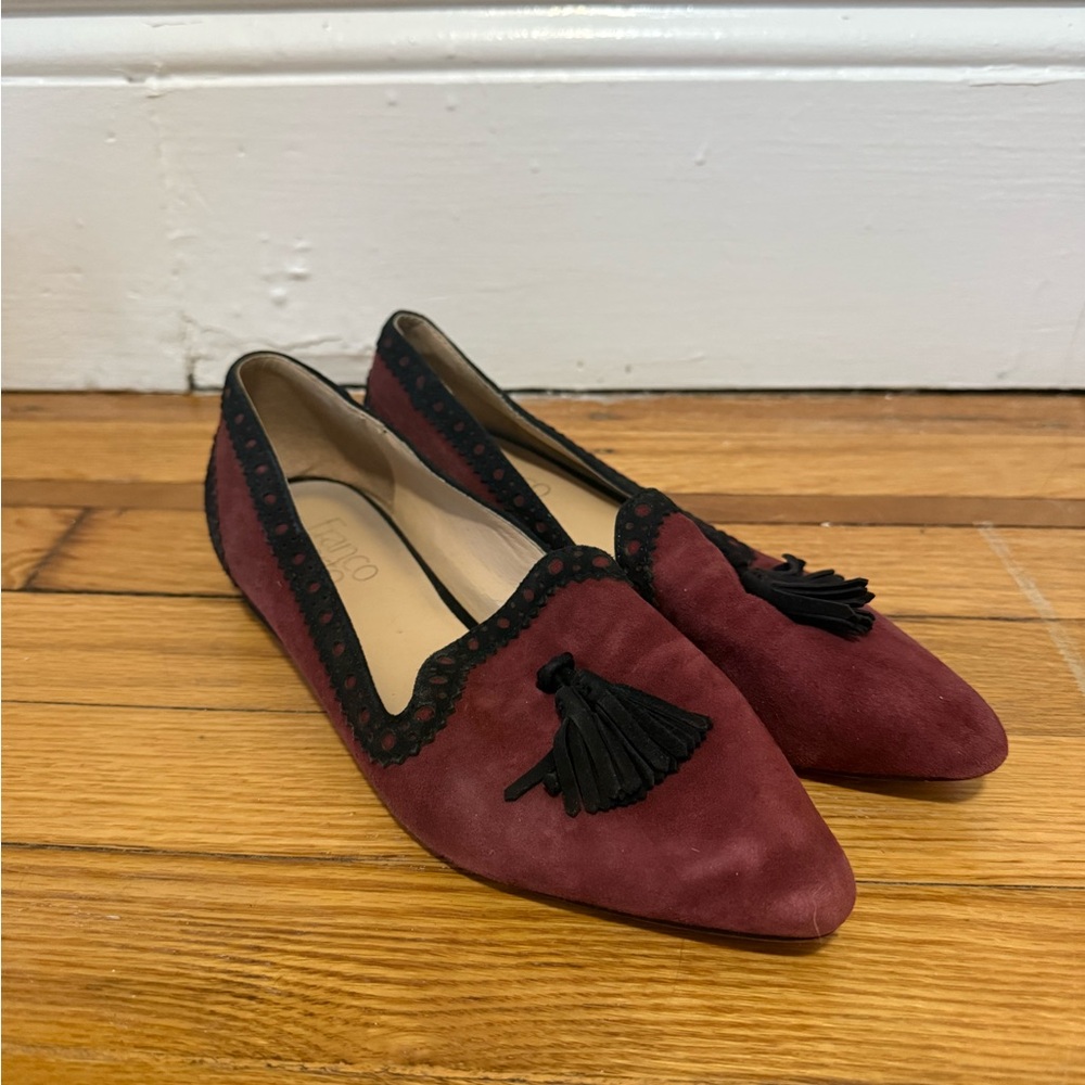 Elegant Burgundy Tassel Loafers